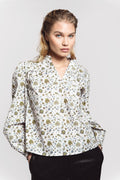 Athena Blouse - White Harvest Print