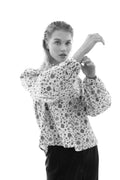Athena Blouse - White Harvest Print