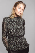 Anneli Blouse - Green Amber Print