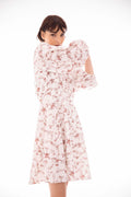 Clara Dress - Red Ornament Print