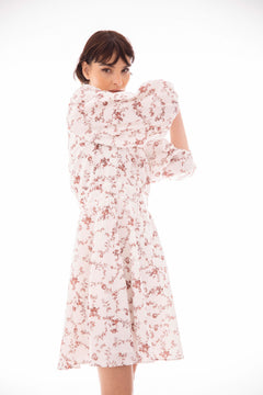 Clara Dress - Red Ornament Print