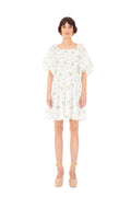 Michelle Dress - Mint Rose Print