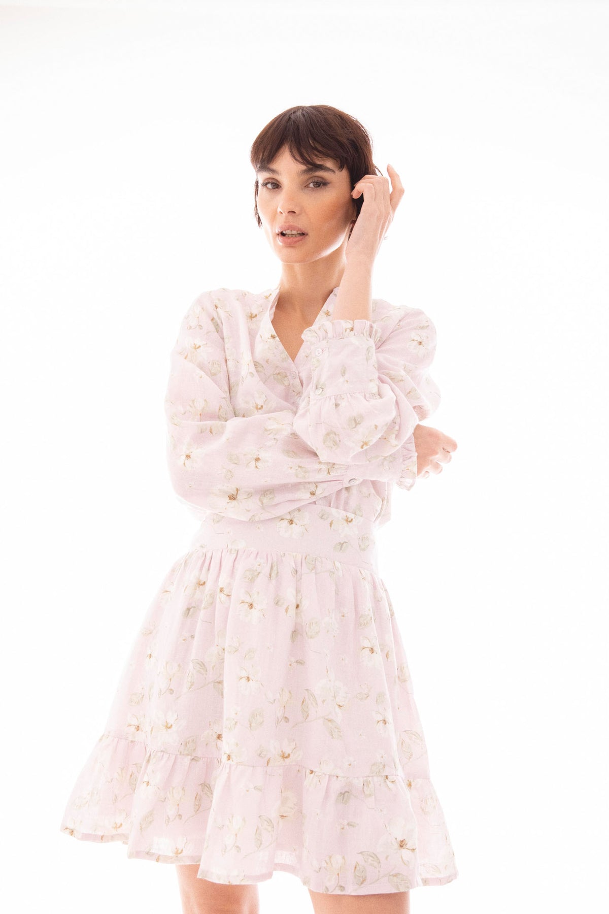 Fie Skirt - Lavender Peony Print