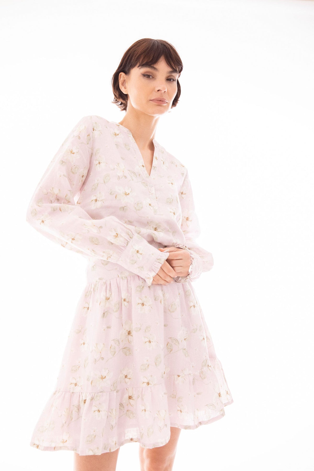Miriam Blouse - Lavender Peony Print
