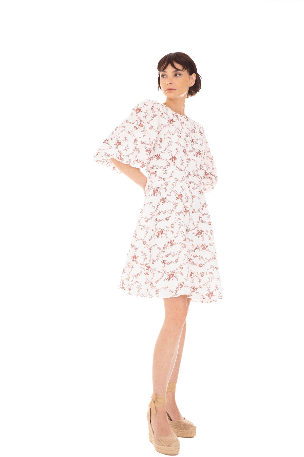 Clara Dress - Red Ornament Print