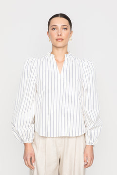Infinity Blouse - Cream Stripe