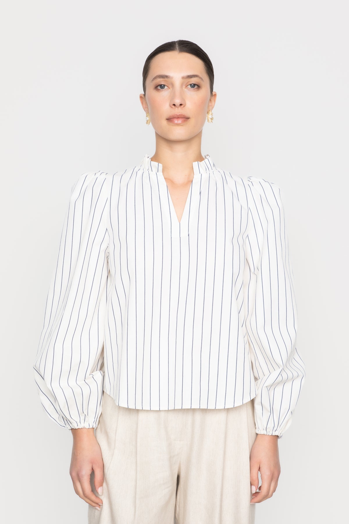 Infinity Blus - Cream Stripe