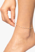The Blue Bead Anklet - Light Blue