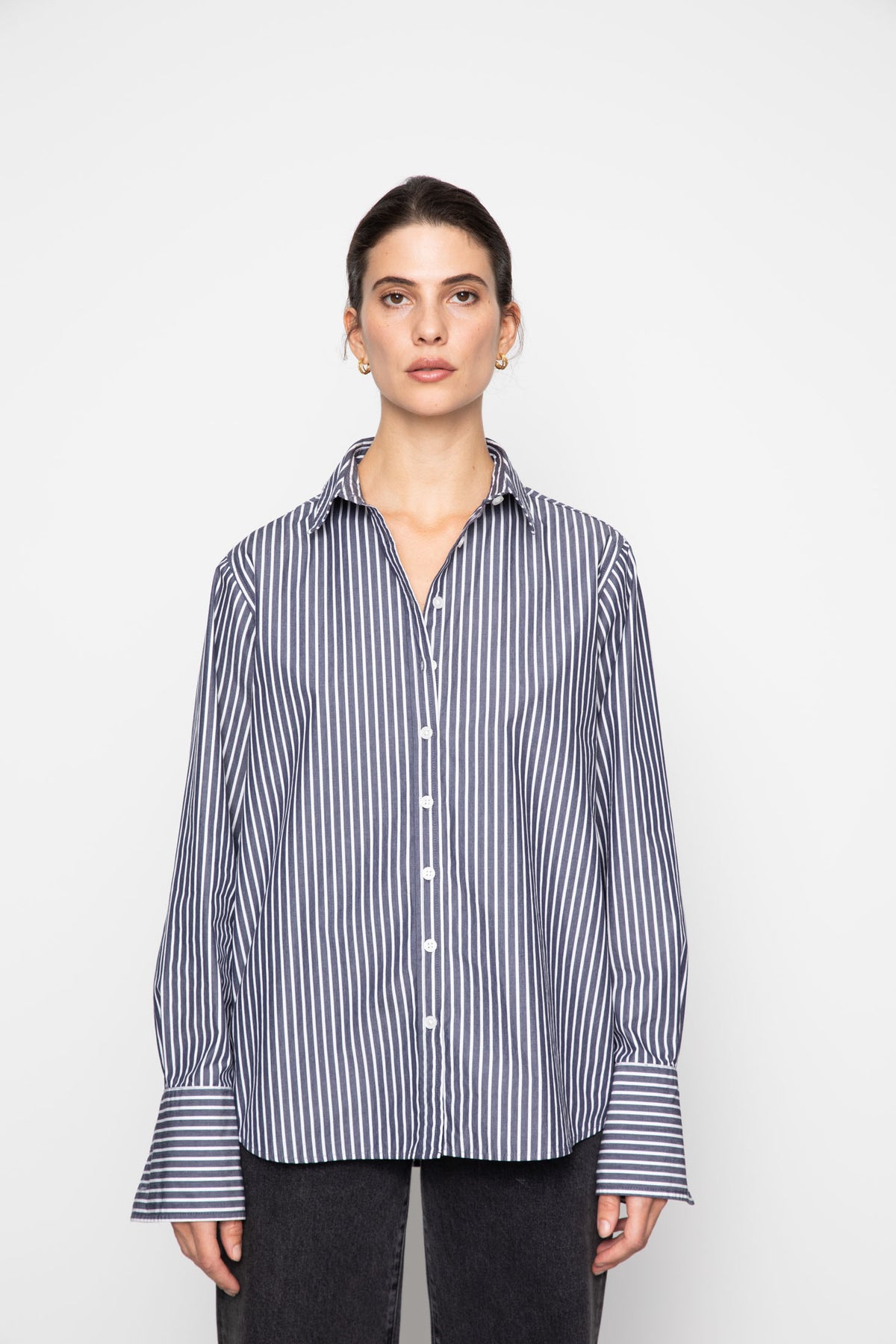 Fritila Shirt - Dark Navy Stripe