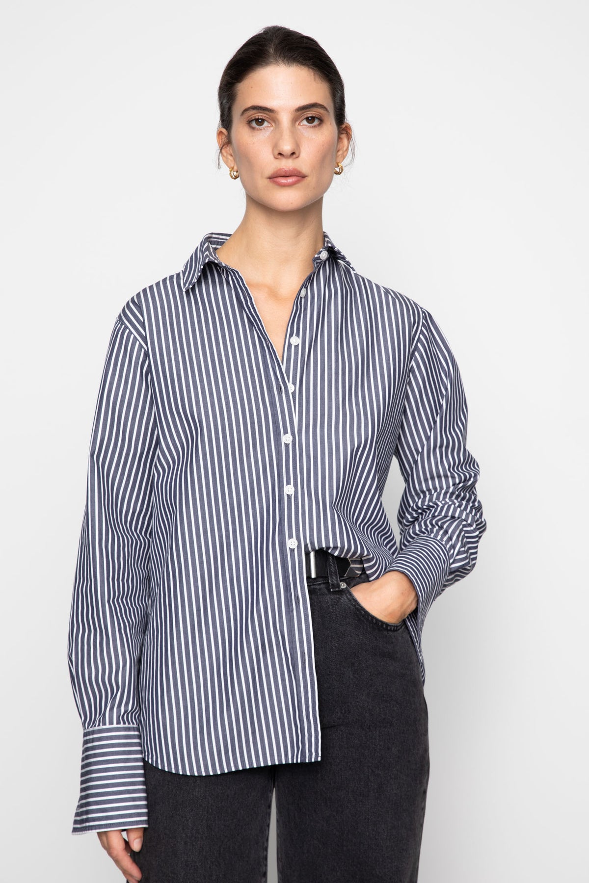 Fritila Shirt - Dark Navy Stripe