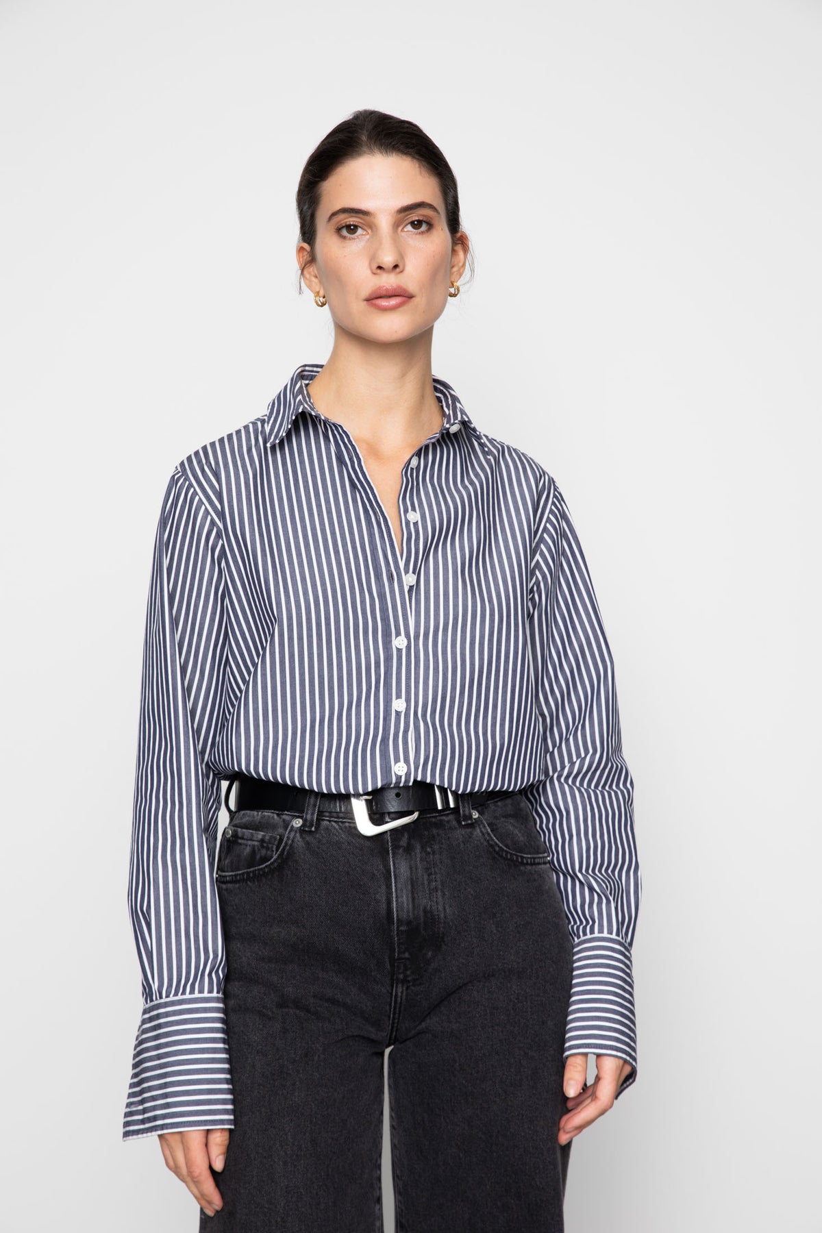 Fritila Shirt - Dark Navy Stripe