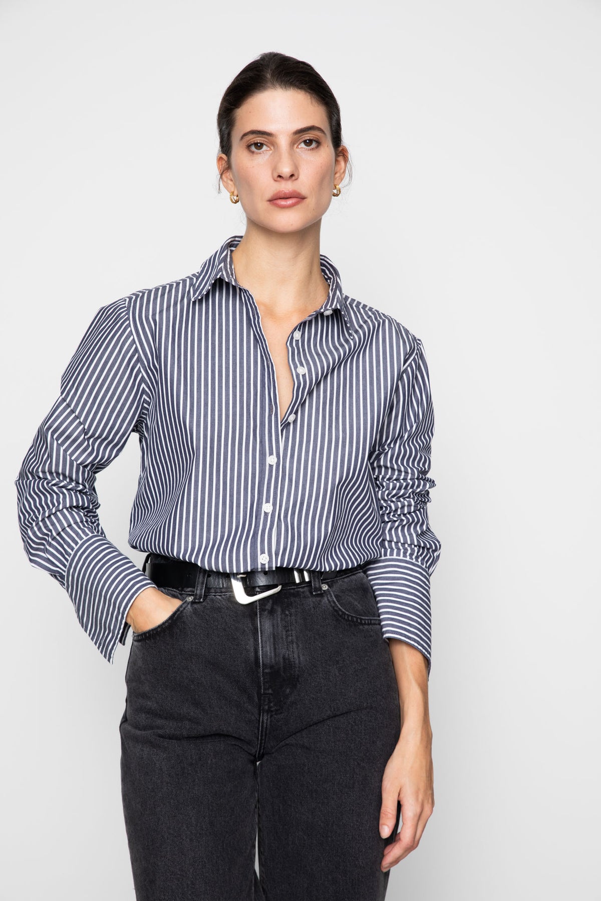 Fritila Shirt - Dark Navy Stripe