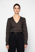 Dune Blouse - Taupe Flower Print