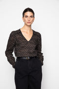 Dune Blouse - Taupe Flower Print