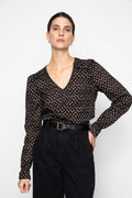 Dune Blouse - Taupe Flower Print