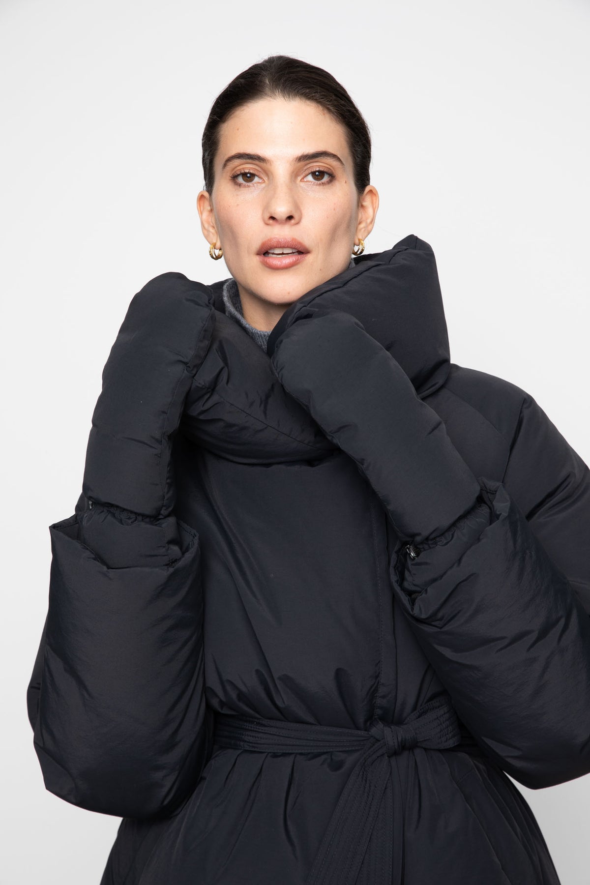 Olina Down Mittens - Black
