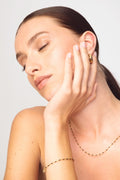 The Black Bead Bracelet - Gold