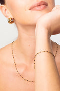 The Black Bead Bracelet - Gold