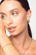 The Black Bead Bracelet - Gold