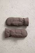 Olina Down Mittens - Dark Taupe