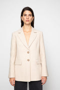 Brooklyn Blazer - Cream Herringbone