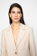 Brooklyn Blazer - Cream Herringbone