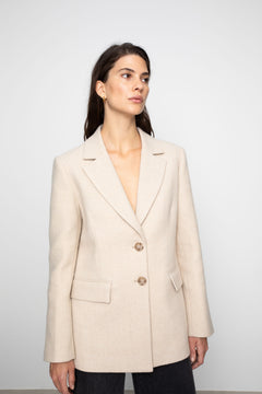 Brooklyn Blazer - Cream Herringbone