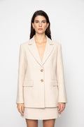 Brooklyn Blazer - Cream Herringbone