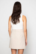 Alexandra Skirt - Cream Herringbone