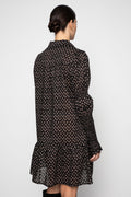 Lara Dress - Taupe Flower Print