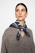 Alma Scarf - Navy Stripe