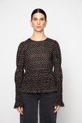 Elsa Top - Taupe Flower Print