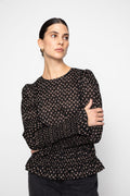 Elsa Top - Taupe Flower Print
