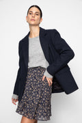 Sunniva Skirt - Navy Dahlia Print