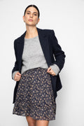 Sunniva Skirt - Navy Dahlia Print