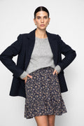 Sunniva Skirt - Navy Dahlia Print