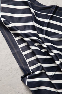 Alma Scarf - Navy Stripe