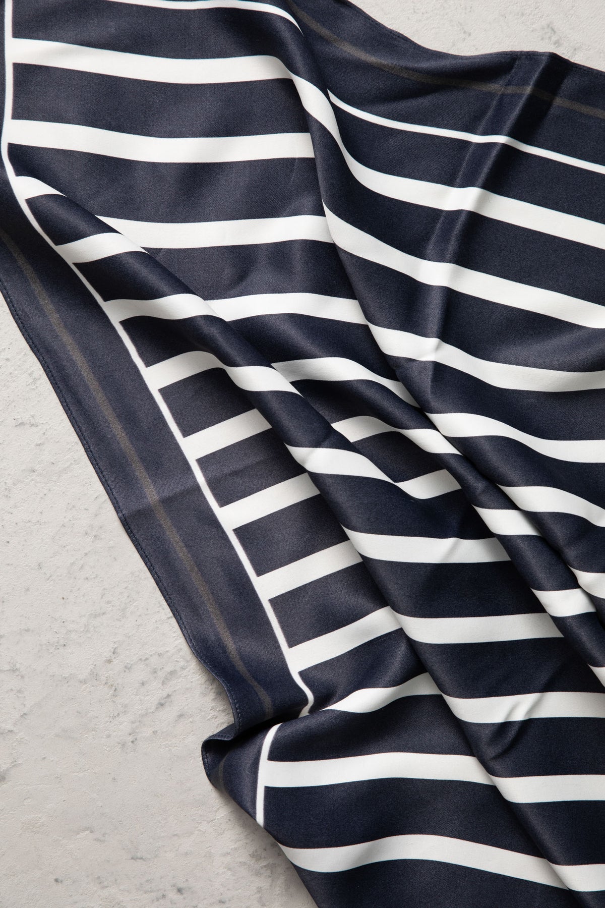 Alma Scarf - Navy Stripe