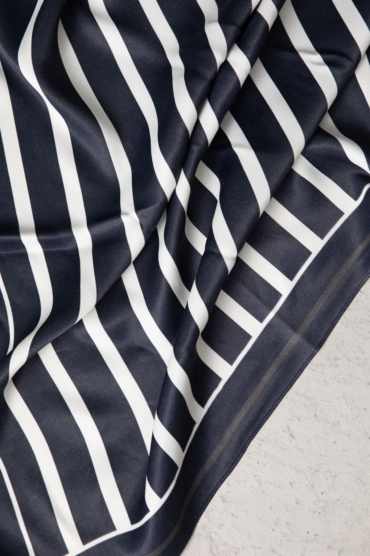 Alma Scarf - Navy Stripe