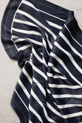 Alma Scarf - Navy Stripe