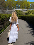 Vera Voile Dress - Vit