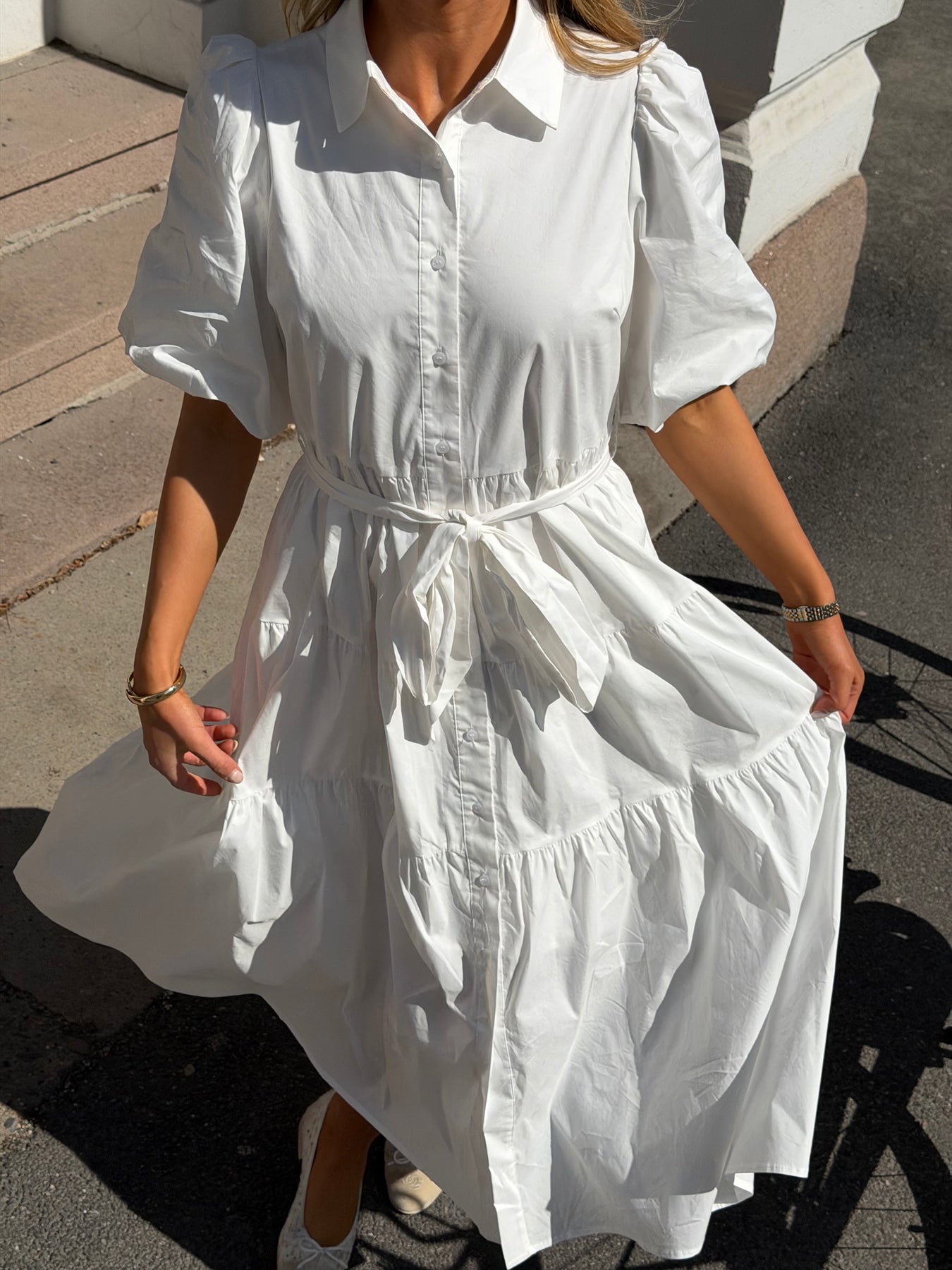 Lovisa Midi Skjortklänning - Off White