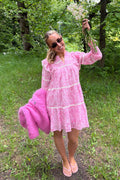 Ellie Paisley Dress - Pink Paisley