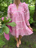 Ellie Paisley Dress - Pink Paisley