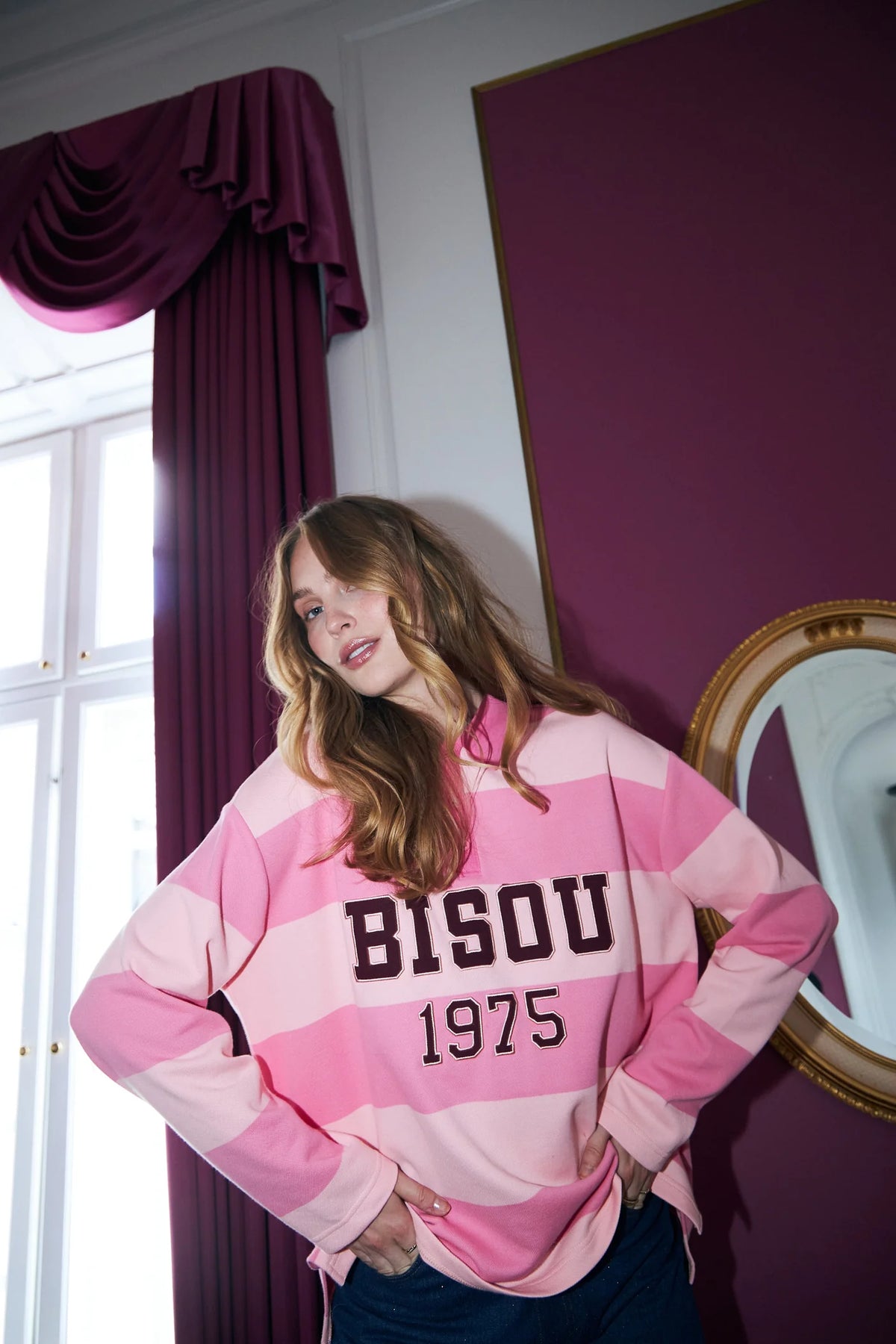 Bisou Blus - Pale Pink Stripe