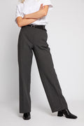 Rita Mw Wide Pant - Dark Grey Melange