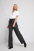 Rita Mw Wide Pant - Dark Grey Melange