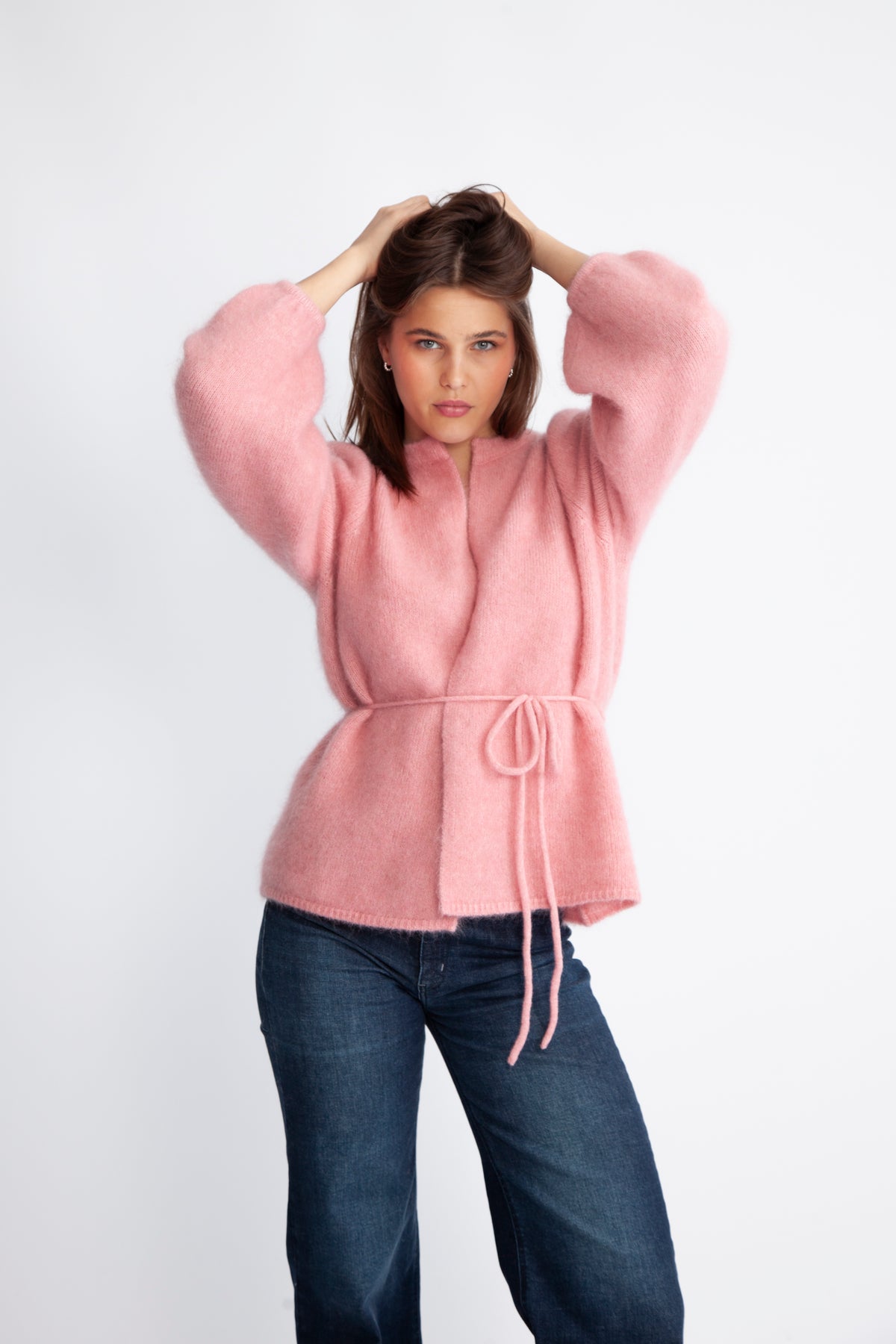 Fredrikke Chunky Cardigan - Peachy Pink