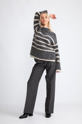 Ovalis Knit T-Neck - Volcanic Ash