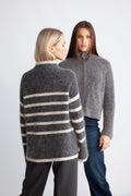 Ovalis Knit T-Neck - Volcanic Ash